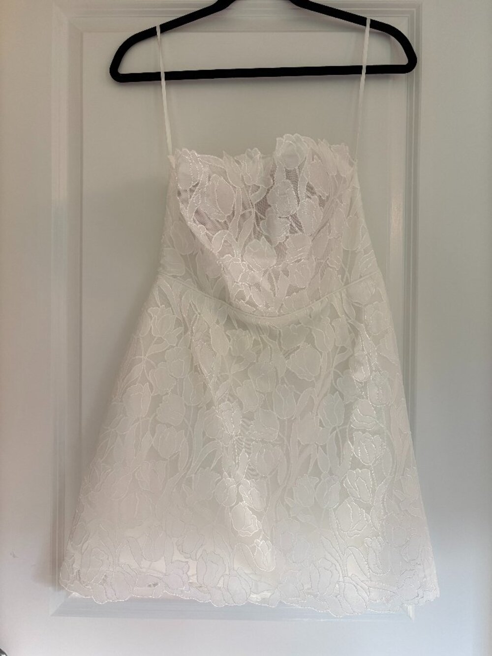Jenny Yoo Amanda White Strapless Mini Dress